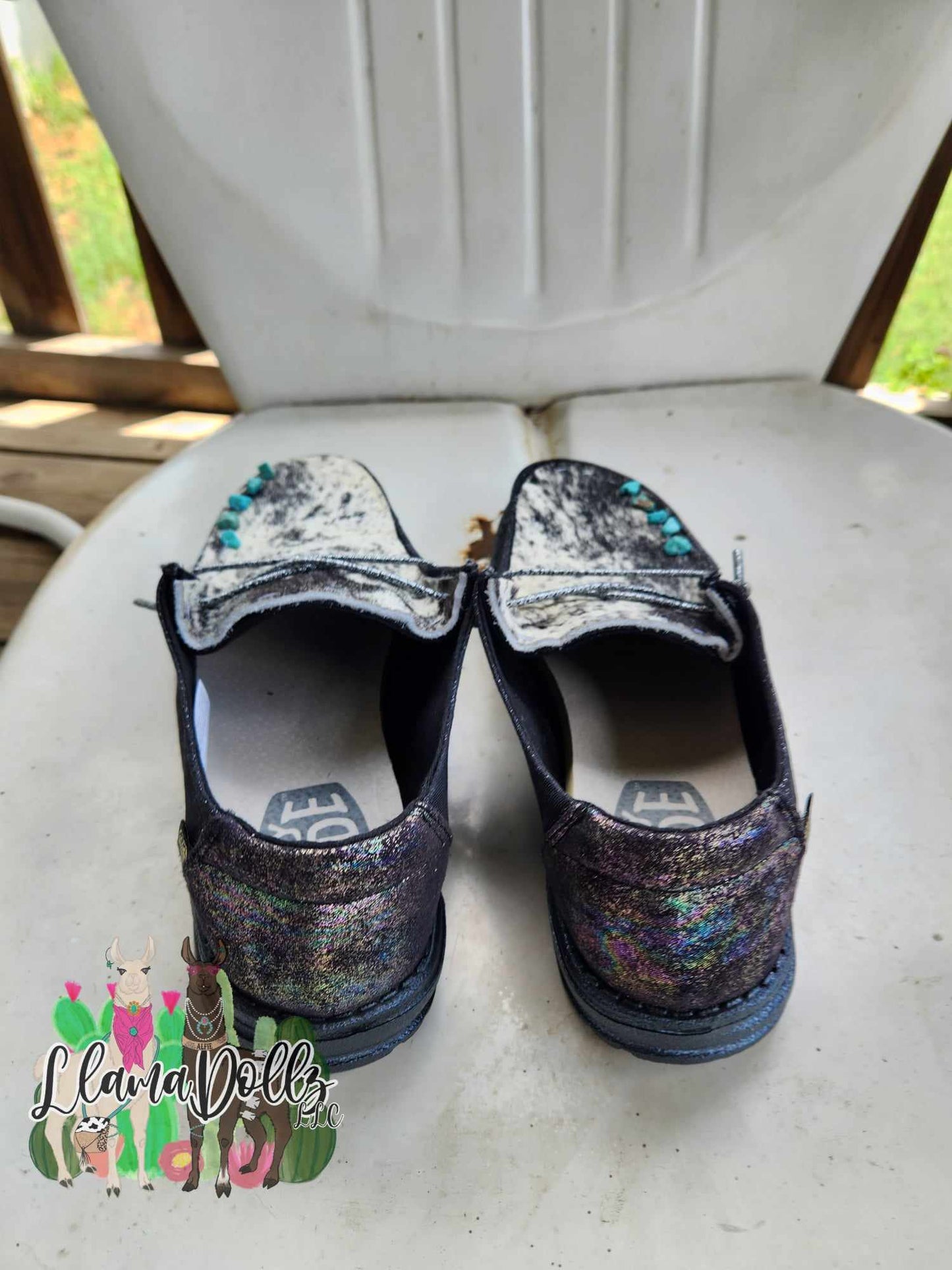 Hey Dude Womens Wendy Glitter Meteor Shower Shoes