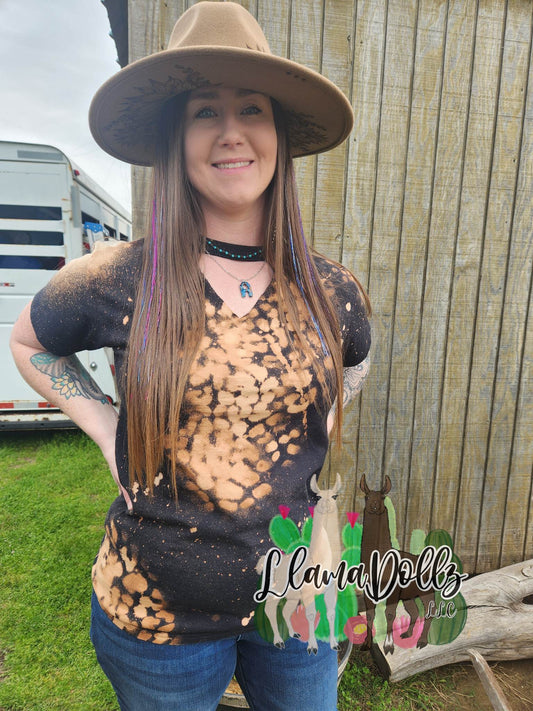 Distressed Leopard Tee Adult