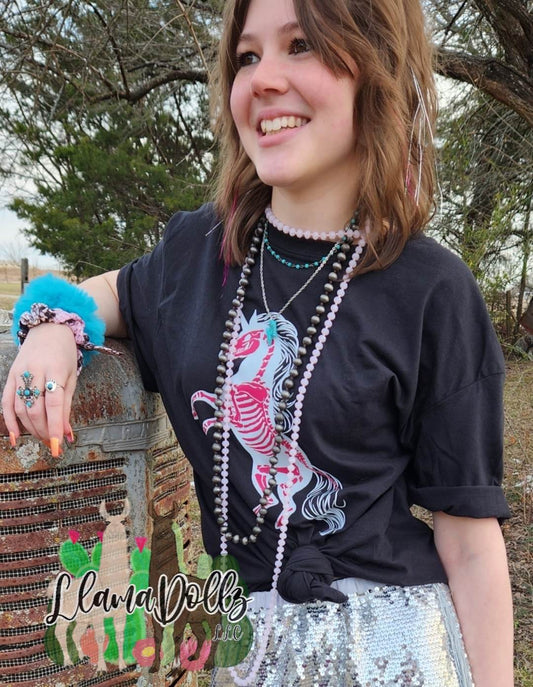 Pink Skeleton Unicorn