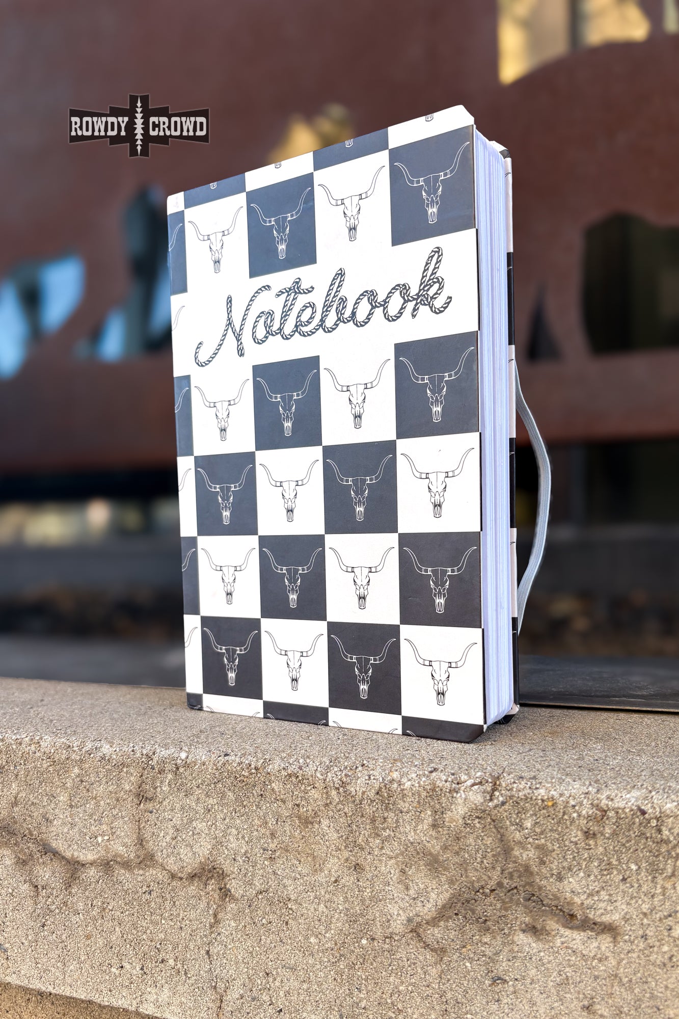 Checkered Skull Notebook