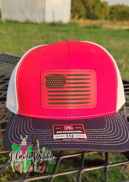 American Flag Red Richardson 112 Trucker