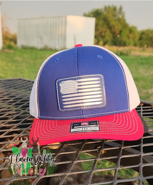 American Flag Blue/Silver Richardson Trucker 112