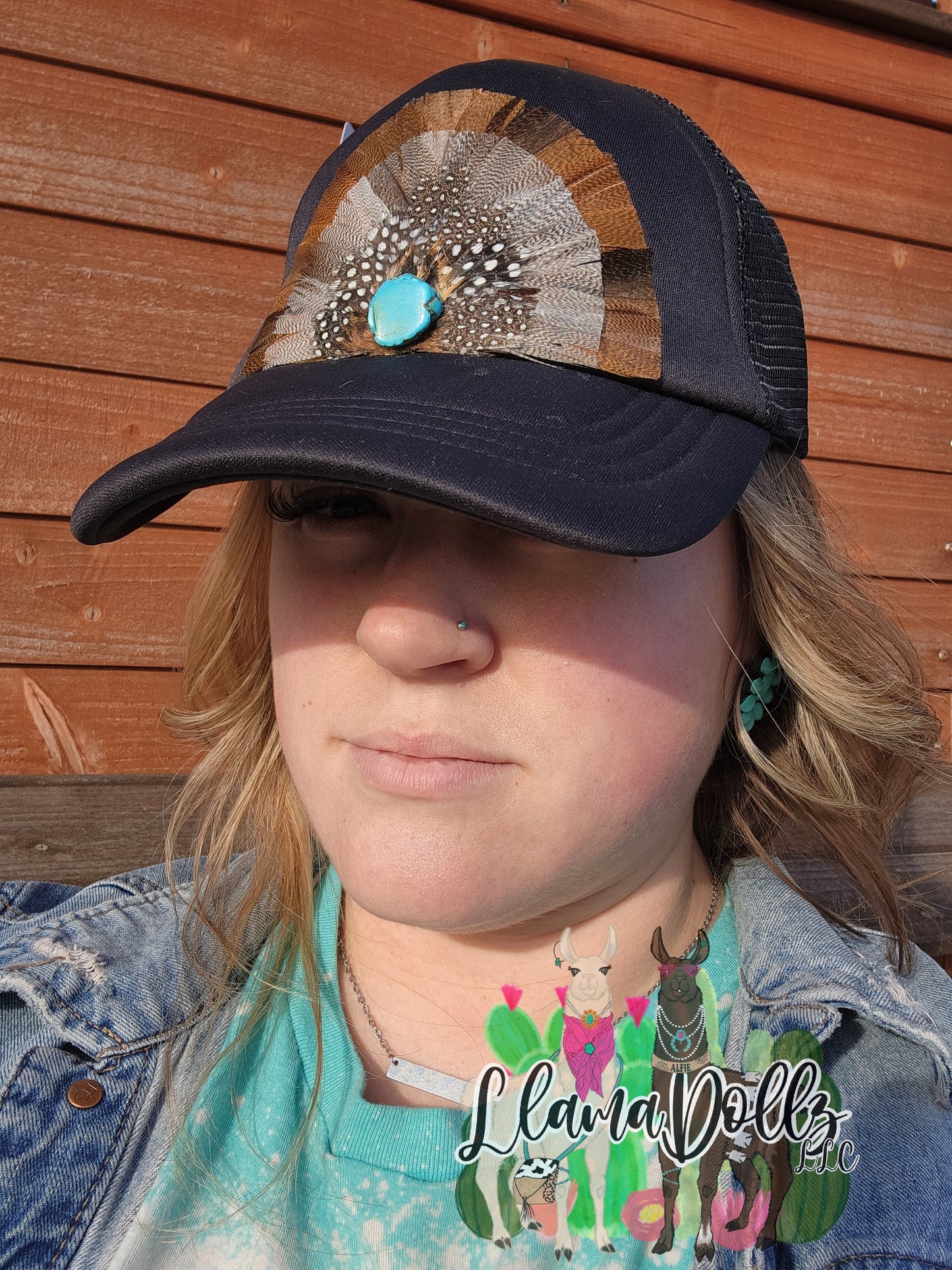 Feather Trucker Hat